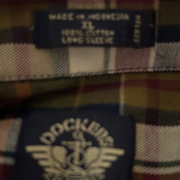 Men’s Dockers plaid flannel shirt, XL - Picture 2 of 4